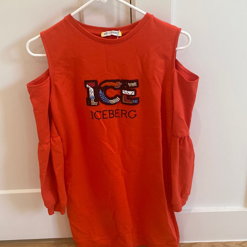 This is a red dress from iceberg.